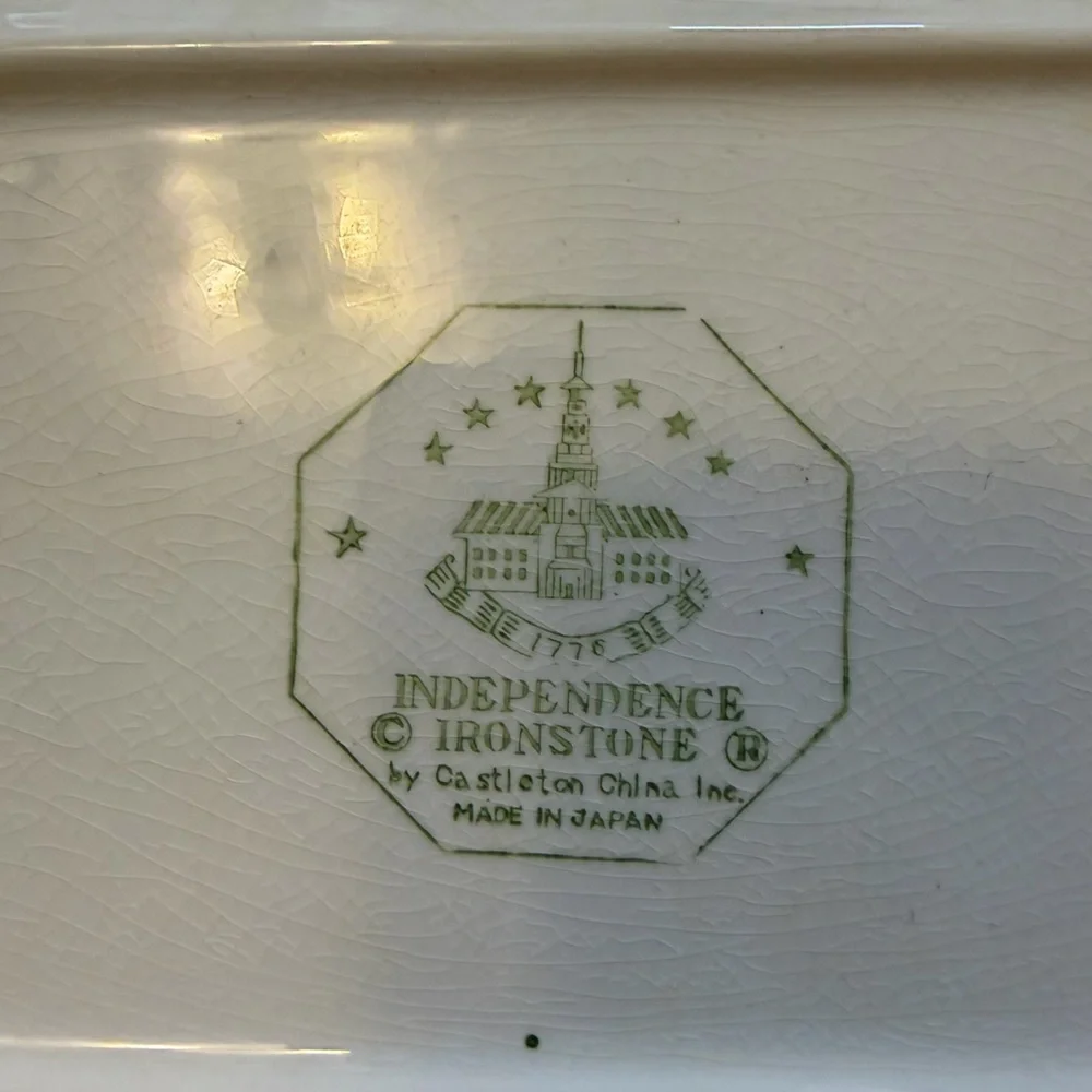 Vintage Independence Ironstone Serving Platter